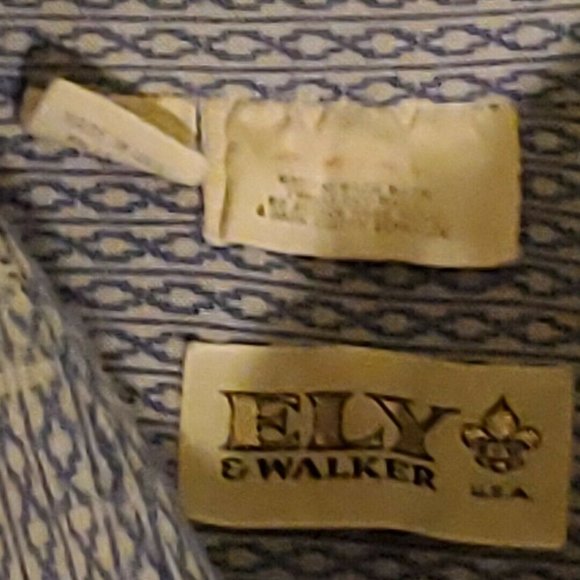 Ely & Walker Men's Blue Aztec Western Shirt Size L - Picture 6 of 8